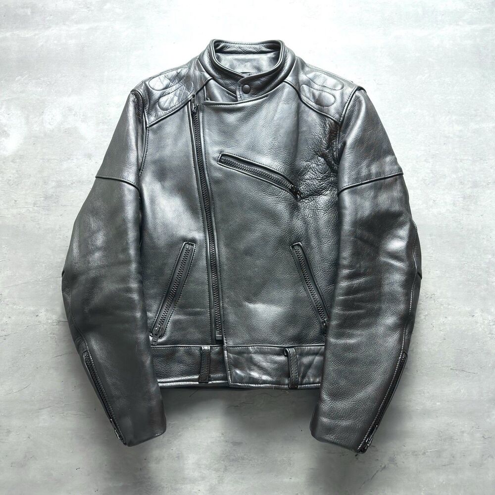 Vintage Vanson Leather Double Riders Jacket Semi Double Moto USA 40 Heavy
